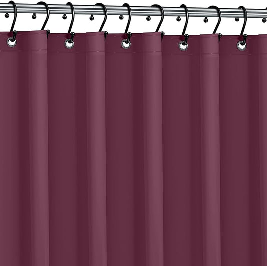 No Smell Shower Curtain Liner 72x72 Dark Purple - PEVA Plastic Shower Curtain for Bathroom, PVC-Free Waterproof Purple Shower Liner with Metal Grommets and Magnet-Weighted Bottom Hem - Washable Liner