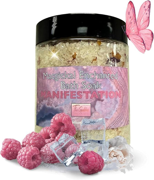 Manifestation Bath Salts – Dead Sea Salt Bath Soak for Intentions, Spiritual Cleansing & Ritual Use 12oz