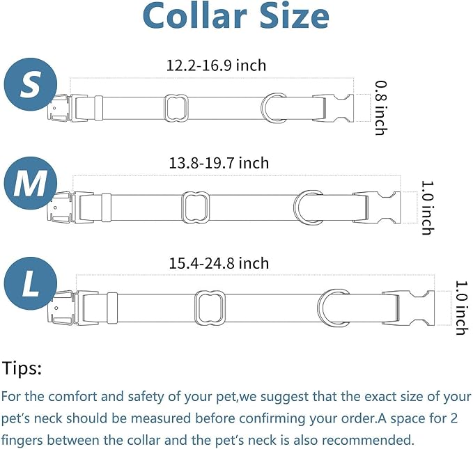 Dog Collar and Leash Set.Soft and Easy to Clean Vegan Leather with Rose Gold Metal Buckle for Small Medium Large Dogs (Black, S(12.2"-16.9"))