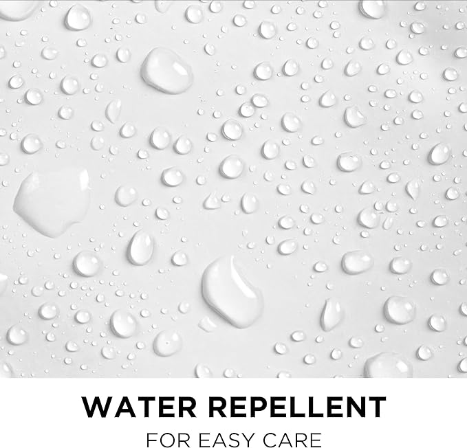Hookless It's A Snap! Polyester Fabric Snap-In Replacement Shower Curtain Liner for Hookless Curtain with Sheer Window, 70" x 54", Water-Repellent, Easy Install, White