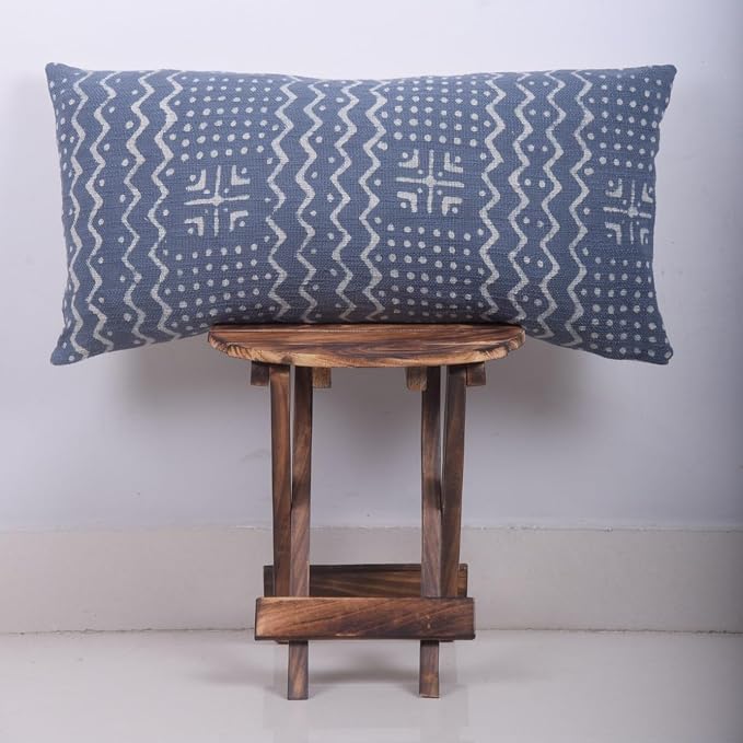 Trade Star Boho Spring Breathable Cushion Case Handloomed Farmhouse Pillow Case 100% Cotton Lumbar Pillow Cover Indian Modern Summer Cooling Lumbar Pillow Cover (Dark Grey ALMA 12X24 INCHES)