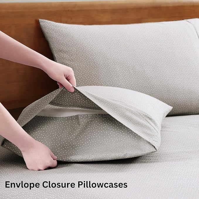 LANE LINEN Sustainably Produced 100% Organic Cotton Twin Bed Sheet Set, Soft & Breathable Naturally Cool Temperature Regulating Twin Sheet Set, Low Pilling Fade Resistant Bed Sheets- Snowdrop