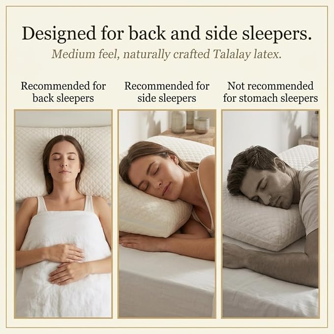 ORION - Talalay Latex King Size Pillow - Luxury Sleep with Premium Latex Support, No Vacuum Packing, Premium Box & L-Shaped Easy-Open Cover with Lavender Scent - King Pillow - 31.50 x 15.7 x 6.9 in