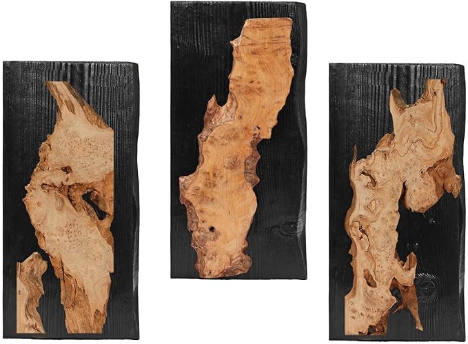 Modern Rustic Wood Wall Decor – Handcrafted Natural Pine Wood Wall Art, Farmhouse Style Hanging for Living Room, Bedroom or Office
