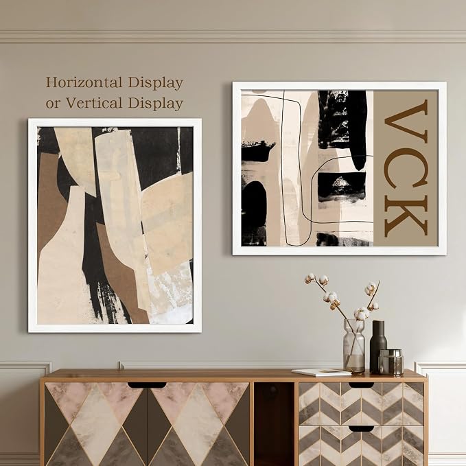 VCK 24x30 Poster Frame Set of 4 - White, Gallery-Quality Wood Picture Frames, 1.1-Inch Wide Border, Polished Plexiglass, Vertical or Horizontal Wall Display for Photo/Art/Prints, White