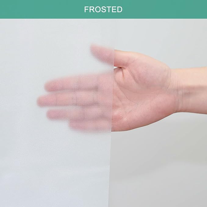 Frosted Shower Curtain Liner 74 Inches Long with 6 Weighted Magnets, PEVA Plastic Waterproof 72x74 Shower Liner with 6 Side Magnets to Keep Shower Curtain Closed to Wall