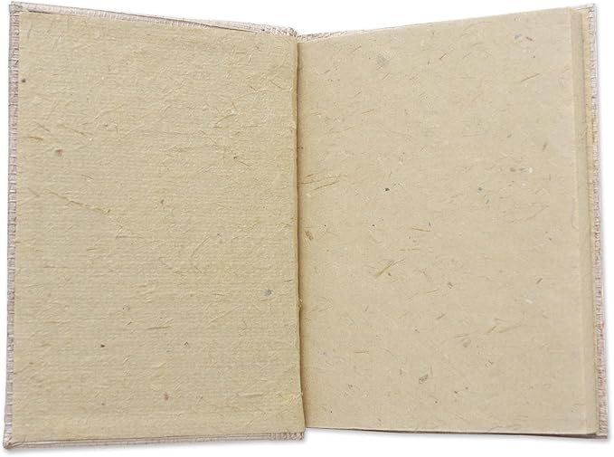 NOVICA Blue Multicolor Natural Fiber Paper Eco-Friendly Journals from Indonesia 'Blue Leaf'
