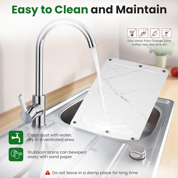 Stone Dish Drying Rack, Double-layer Stone Dish Drying Mat for Kitchen Counter,Super Absorbent Diatomaceous Earth Dish Dry Rack with Non-Slip Stainless Steel Feet for Kitchen/Bedroom/Bathroom Supplies