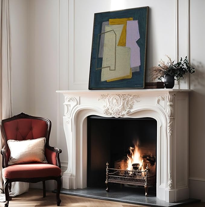Monem Art Geometric Abstract Painting Print - Modern Minimalist Shapes Art Poster - Wall Decor for Living Room, Bedroom or Office - 8x10 Unframed Wall Art by Mareike Bohmer