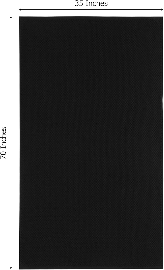 COTTON CRAFT Waffle Bath Sheets - Set of 2 Luxury Euro Spa Waffle Weave Bath Sheet Towels - 100% Ringspun Cotton Bath Sheet - Absorbent Quick Dry Bath Towel Sheet - Oversized 35 x 70 inches - Black