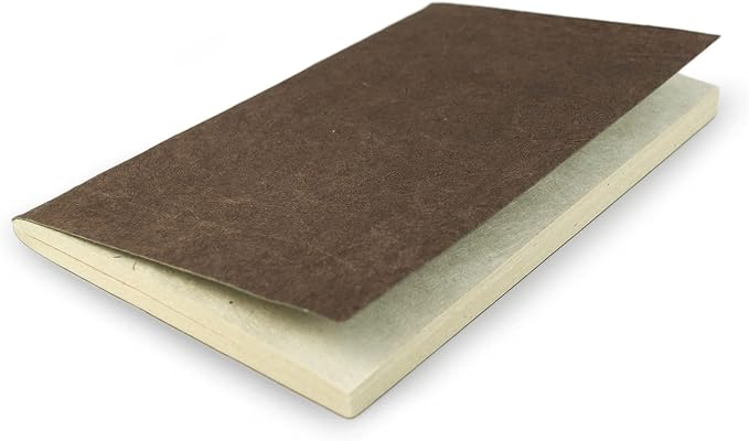 Nepali Companion Notebook with Handmade Paper and Vegetable-Dyed Cover, Vintage 5.5x8.5 inch Composition Notebook for Office, School, and Home, Handcrafted in Nepal (Medium, Dark Walnut)
