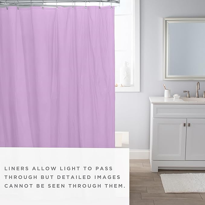 Bath Bliss PVC Heavy Weight Shower Curtain Liner | 4G | 70" x 72" | Rust Resistant Copper Grommets | Magnetic Hem | White