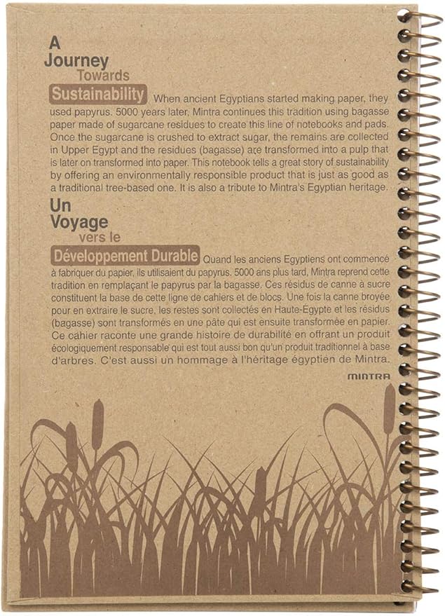 Mintra 100% Recycled Notebooks (Junior Size (6.5in x 9.5in), Plain Cover 3pk)