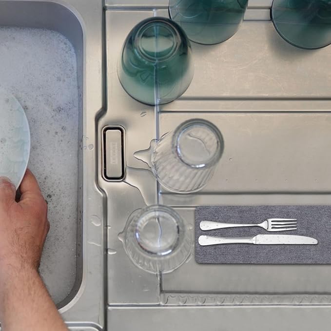Diatomaceous Tray,Diatomaceous Earth Non-Slip Soap Dish - Kitchen Soap Tray, Water Absorbent Stone Used for Hand Soap, Cups, Plants and Cosmetic Bottles