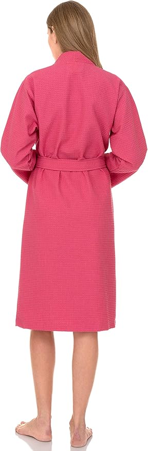 TowelSelections Womens Waffle Robe Kimono Spa Bathrobe Soft Shower Bath Robe for Women XS to XXL