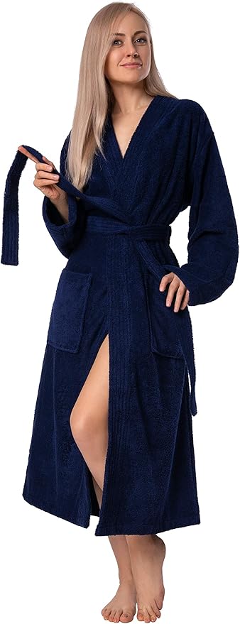 BAGNO MILANO Women's Robe, Certified Organic Turkish Soft Cotton Kimono Bathrobe for Women