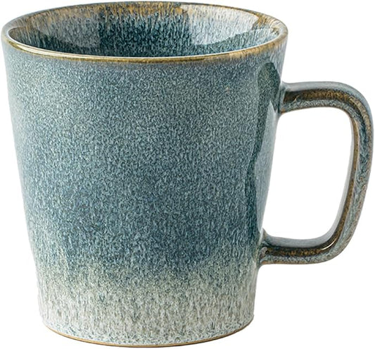 Ceramic Coffee Mug, 13 oz Tea Cup with Handle, Vintage Coffee Cup for Office and Home, Dishwasher and Microwave Safe, Sage Green