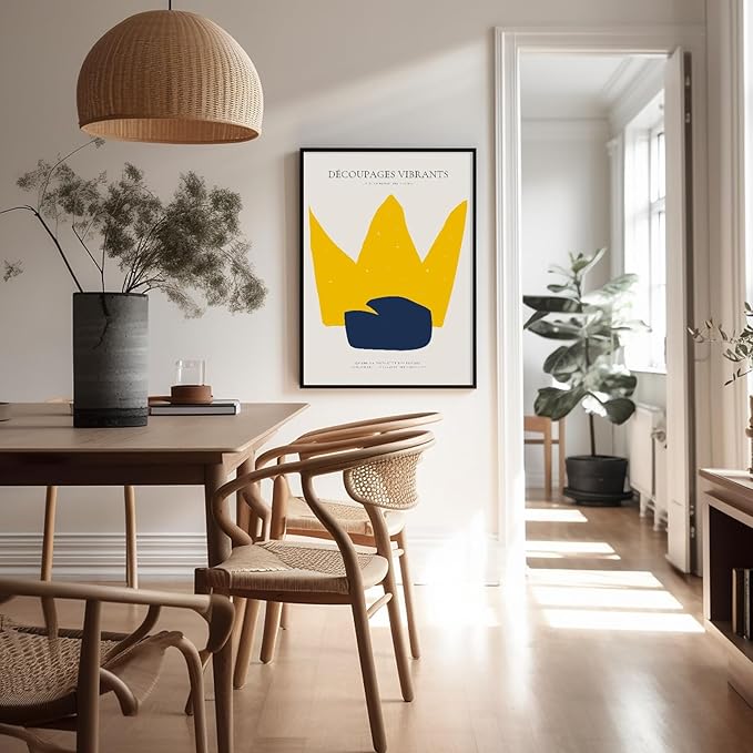 Monem Art Minimalist Crown Silhouette Print - Modern Abstract Shape Poster - Wall Decor for Living Room, Bedroom or Office - 30x40 Unframed Wall Art by Rs Lab Studio