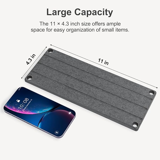 Drying Stone Tray, 11" x 4.3" Instant Dry Sink for Bathroom & Kitchen Counter, Water Absorbing Stone Tray for Sink, Diatomite Absorbent Coasters, Dish Soap Dispenser Sponge Holder