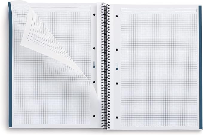 Miquelrius - 100% Recycled Notebook Notebook, 1 Colour Stripe, A4, 80 Sheets of 5 mm, 80 g Paper, 4 Drills, Recycled Cardboard Cover, Eco Butterfly Design