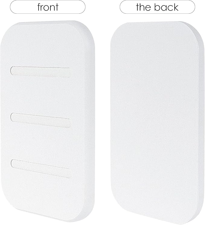 Adorila 2 Pack Diatomite Soap Dish, Absorbent Soap Bar Holder Pad for Bathroom, Self-Dry Soap Saver Container (White)