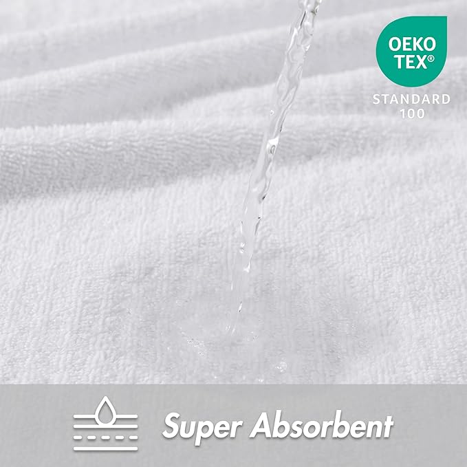 Madison Park Spa Waffle 100% Cotton Luxurious Towel Set, Premium Texture Waffle Weave, Highly Absorbent, Quick Dry, Hotel & Spa Quality Wash Clothes for Bathroom, Assorted Sizes, White 6 Piece