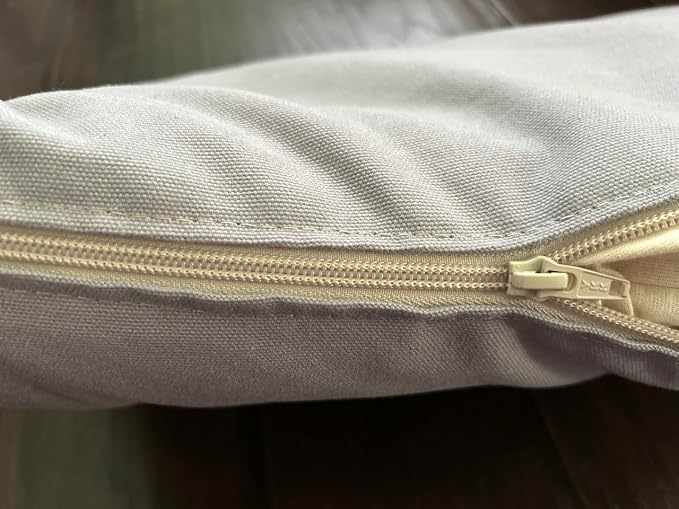 Natural Cotton Canvas Dog Bed – Raw Cotton Filled Pet Cushion Insert, Breathable Eco-Friendly Dog Mattress, Durable Washable Cover with Zipper (Gray, Large 48"x30"x5")