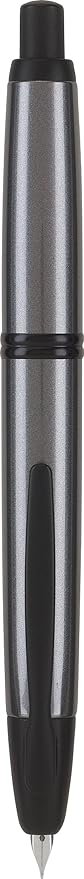 PILOT Vanishing Point Collection Refillable & Retractable Fountain Pen, Gun Metal Gray Barrel with Matte Black Accents, Blue Ink, Fine Nib (60583)