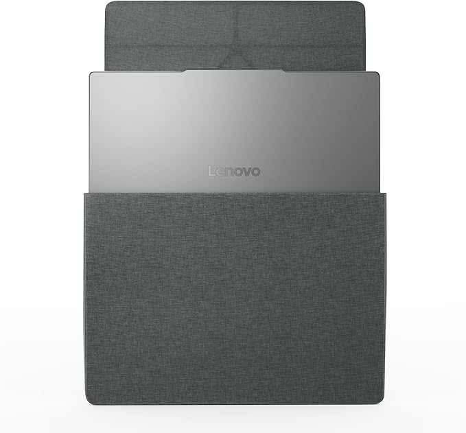 Lenovo Yoga Tote Sleeve Case for Laptops with 14-inch Display, Multi-Compartment Organizer with Convertible Stand, Lightweight Protective Polyester & Microfiber Sleeve, Luna Grey