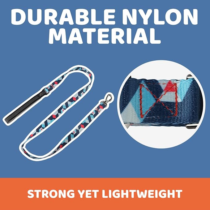 EVERKING Dog Collar & Leash Set for Everyday Walking | Matching adjustable collar and leash set with reflective handle and heavy-duty hardware for comfortable everyday dog walks.