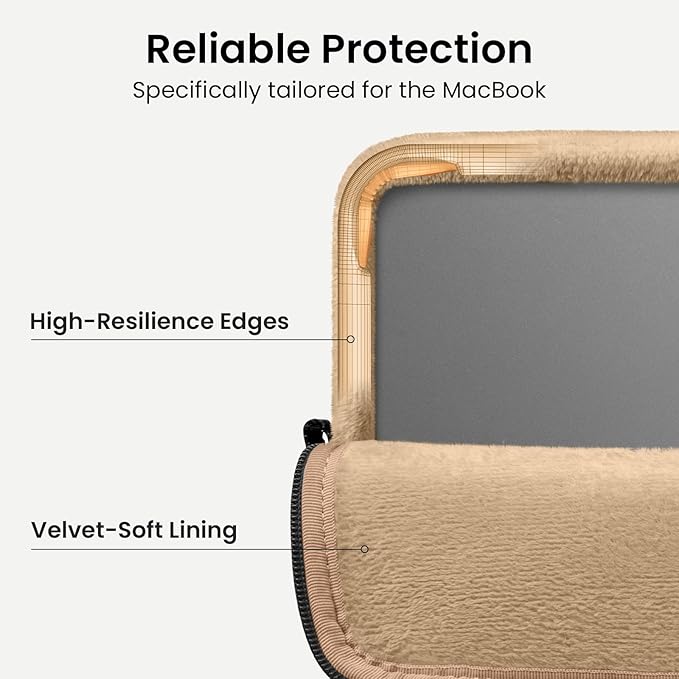 tomtoc 360 Protective Puffy Laptop Sleeve Set for 2026 16-inch MacBook Pro M5 Pro/Max A3428 A3429, M4/M3 Pro/Max A3403 A3186 A2991 A2780, Quilted Soft Puffer Bag with Tech Pouch for Dell XPS 16 Laptop