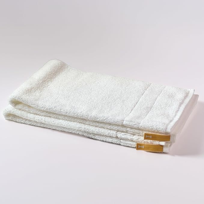 Highly Absorbent & Quick-Dry Organic Cotton Hand Towels, Lightweight & Resilient, Made in Japan, Oeko-Tex Class 1 Certified, 13.8 x 28 inch, White, Pack of 2 – Proof of Purity