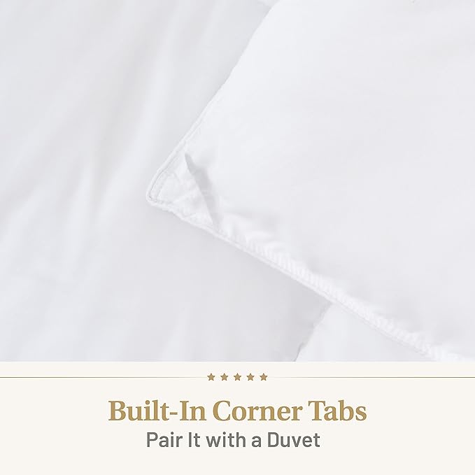 Lavish Comforts Twin Down Alterantive Comforter - Twin Duvet Insert with Tabs Premium, Premium Hotel Comforter Machine Washable, Hypoallergenic for Sensitive Skin - White 68x86