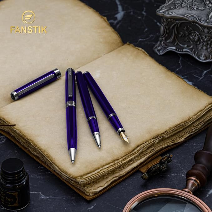 FANSTIK Customized Luxury Ballpoint pen, fancy gift set for women, Professional executive pen gift set for men and Woman (B Lux BallPoint Set)