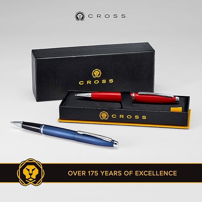 Cross AT0112-19 Calais Matte Metallic Ballpoint Pen, Crimson