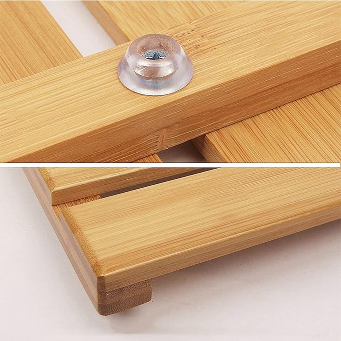Bamboo Bath Mat,Natural Wooden Shower Mat,Natural Cypress Anti-Slip Bathroom Wood Floor Rug for Spa, Bath Tub, Kitchen Toilet, Sauna and Doorsteps Comes,Customizable,70x120cm/28x47in