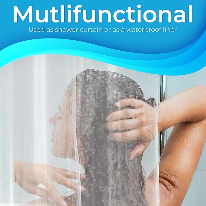 Fomaily Shower Curtain Liner - Water Resistant - PEVA - Non-Toxic - Eco-Friendly - No Chemical Odor - Rust Proof Grommets – 72x72