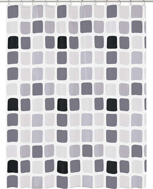 Kleine Wolke Sonny PVC Free 100% Peva Shower Curtain 70.9x78.7in [180x200cm] (Anthracite Grey)
