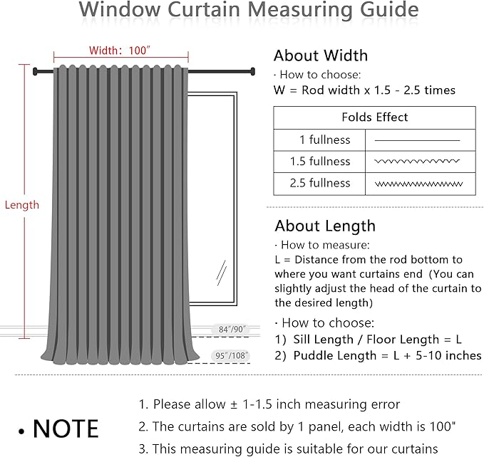 MYSKY HOME Living Room Curtains for Windows, Semi Sheer Linen Curtains Boho Room Decor Sliding Glass Patio Doorways Light Filtering Privacy Protect Soft Texture, 100" x 90", Linen, 1 Panel