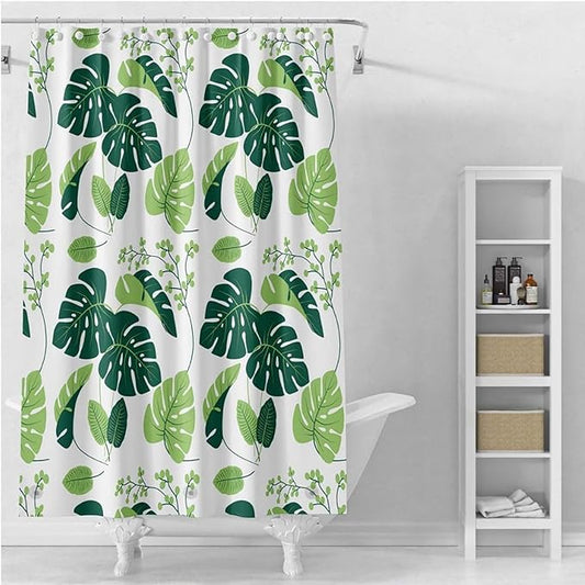 TIKABC Shower Curtain Liner, 4G PEVA Shower Liner, Plastic Waterproof Shower Curtains, 72x72 inch with Grommet Holes 3 Magnetic Weights