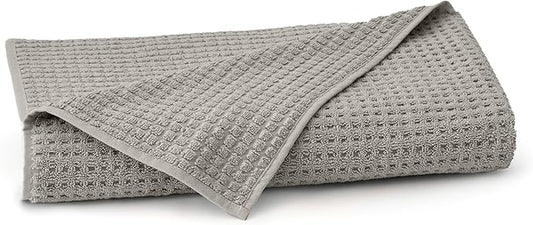 BOLL & BRANCH Turkish Waffle Bath Sheet - Pewter - 100% Organic Turkish Cotton - Lightweight Soft Absorbent Quick Dry Luxury Spa Bath Sheet with Textured Waffle Weave - Oversized