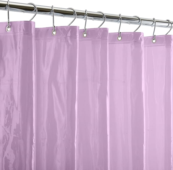 Bath Bliss PVC Heavy Weight Shower Curtain Liner | 4G | 70" x 72" | Rust Resistant Copper Grommets | Magnetic Hem | White