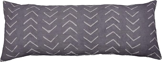 Trade Star 100% Cotton Pillow Cover Handloomed Lumbar Pillow Shams Rustic Back Rest Case Throw Pillow Cover Fall Decor Authentic Bedding Farmhouse Cover Mudcloth Long (Grey Phoenix 14X36 INCHES)
