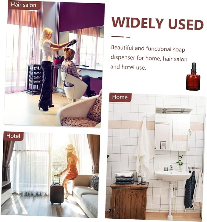 soap Dispenser Glass Soap Dispenser with Ergonomic Stainless Steel Pump Refillable Household Bottle Hand soap Container