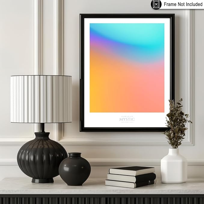 Monem Art Mystic Iridescent Gradient Print - Minimalist Abstract Color Field Poster - Wall Decor for Living Room, Bedroom or Office - 12x16 Unframed Wall Art by Rs Lab Studio