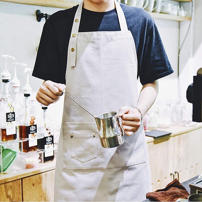 Art Aprons for Painting Pottery Ceramics, Mens Women Kitchen Cooking Aprons Waterproof Green