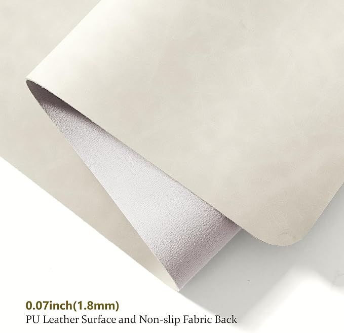 Distressed Leather Desk Mat - Non-Slip PU Desk Pad for Office and Home - Desk Organization and Accessories - Ideal for Large Mouse Pad and Desk Mats on Top of Desks(Sandstone,27.6"x 13.8")