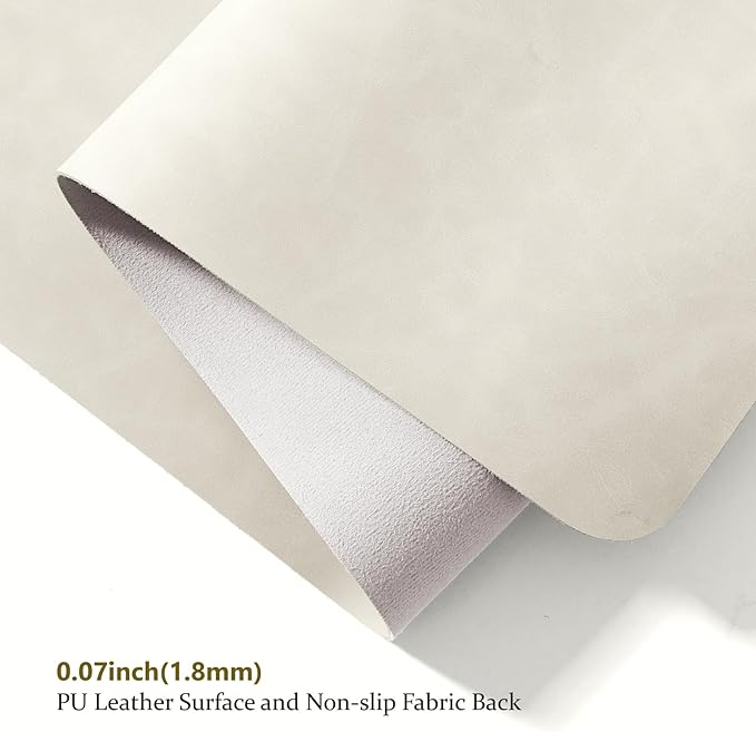 Distressed Leather Desk Mat - Non-Slip PU Desk Pad for Office and Home - Desk Organization and Accessories - Ideal for Large Mouse Pad and Desk Mats on Top of Desks(Sandstone,31.5"x 15.7")