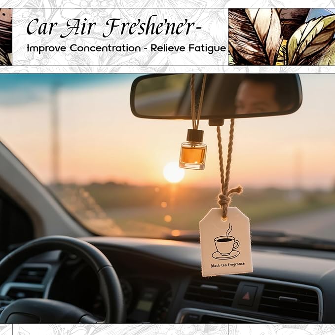HIQILI Black Tea Fragrance Oil for Diffuser, Car Air Freshener - 5.07 Fl Oz | Long-Lasting Hotel Scent, Candle & Soap Making Supplies, Pet Safe, Graduated Dropper Included