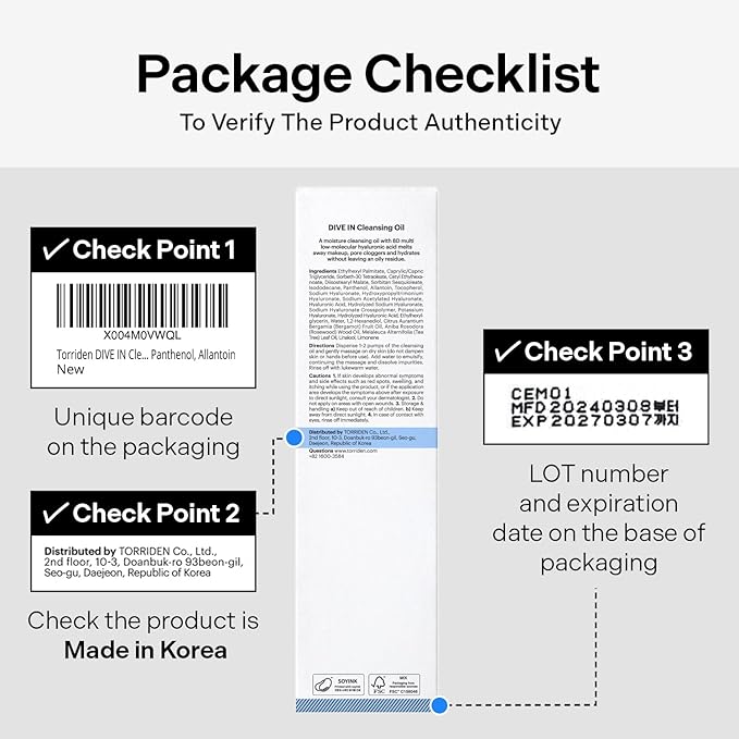 Torriden DIVE IN Cleansing Oil 200ml (6.76 fl.oz.) | Makeup Blackhead Remover | Hydrating Deep Facial Cleanser for All and Sensitive Skin | Hyaluronic Acid, Panthenol, Allantoin | Korean Skin Care